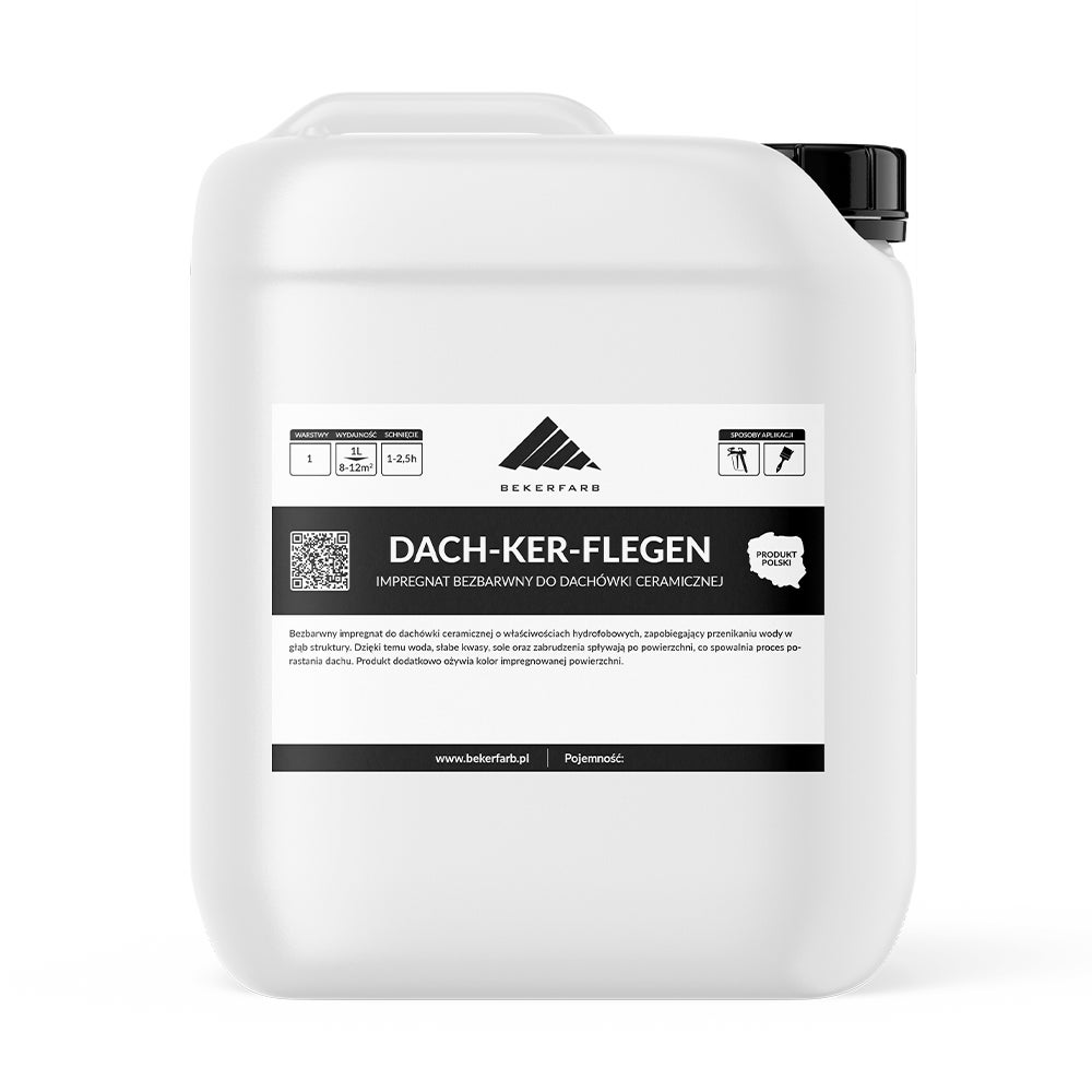Bezbarwny Impregnat do Dachówki Ceramicznej - Hydrofobowy - 10L