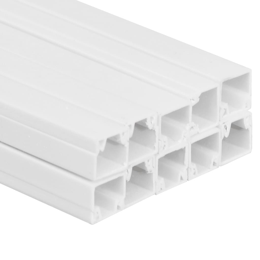 Goulotte Cache-câble Murale PVC - Dimensions 25x16 Mm - Longueur 10 Mètres - Marque VidaXL - Neuf