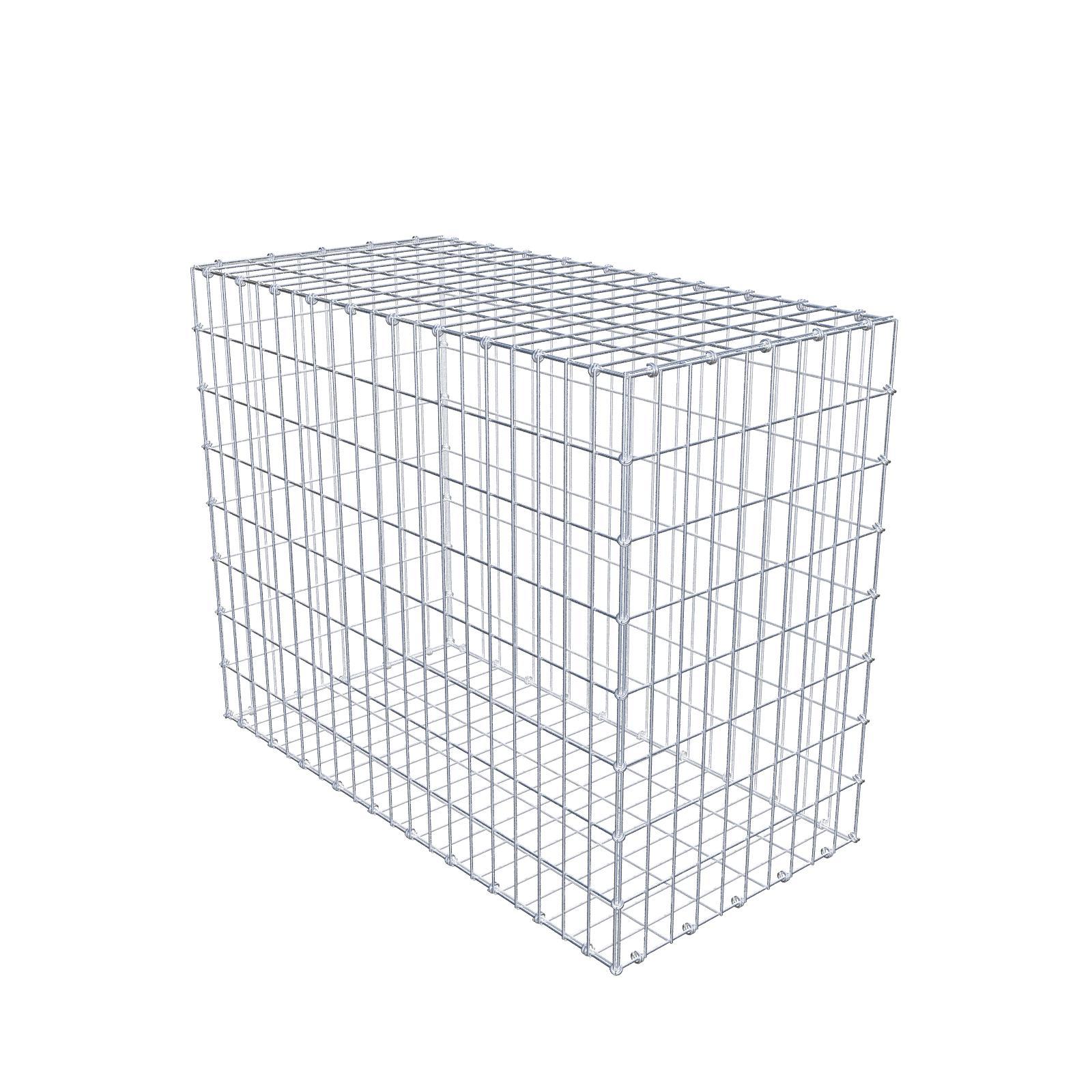 Gabion 100 cm x 80 cm x 50 cm (dł. x wys. x gł.), rozmiar oczek 5 x 10 cm, pierścień spiralny