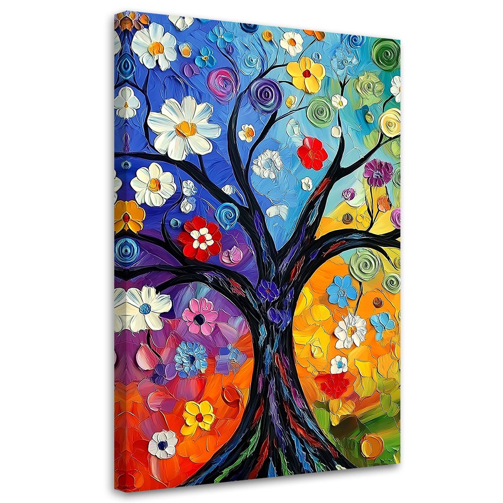 Obraz na płótnie, Kolorowe Drzewo Życia 80x120