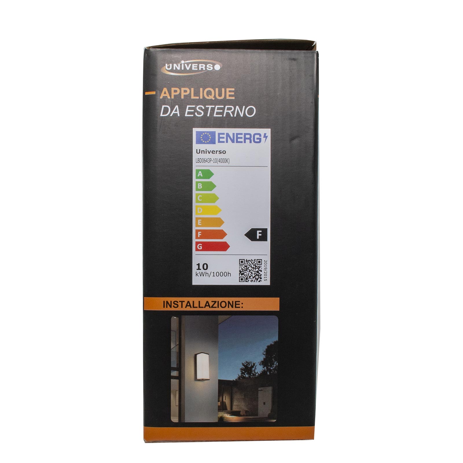 Aplique moderno lámpara impermeable IP65 LED 10W salida 95W aplique de bajo consumo jardín entrada balcón 230V BLANCO 4000K - 9