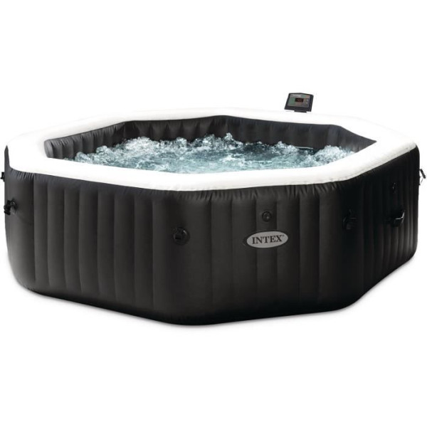 Spa - INTEX - PureSpa Carbone - 6 places - 140 diffuseurs a bulles - 6 jets massants