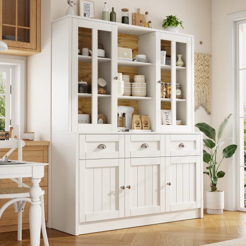 Buffet 3 Portes 2 Tiroirs avec Étagère Réglable,Meuble de Rangement pour Salon, Cuisine | Leroy Buffet 3 Portes 2 Tiroirs avec Étagère Réglable,Meuble de Rangement pour Salon, Cuisine | Leroy