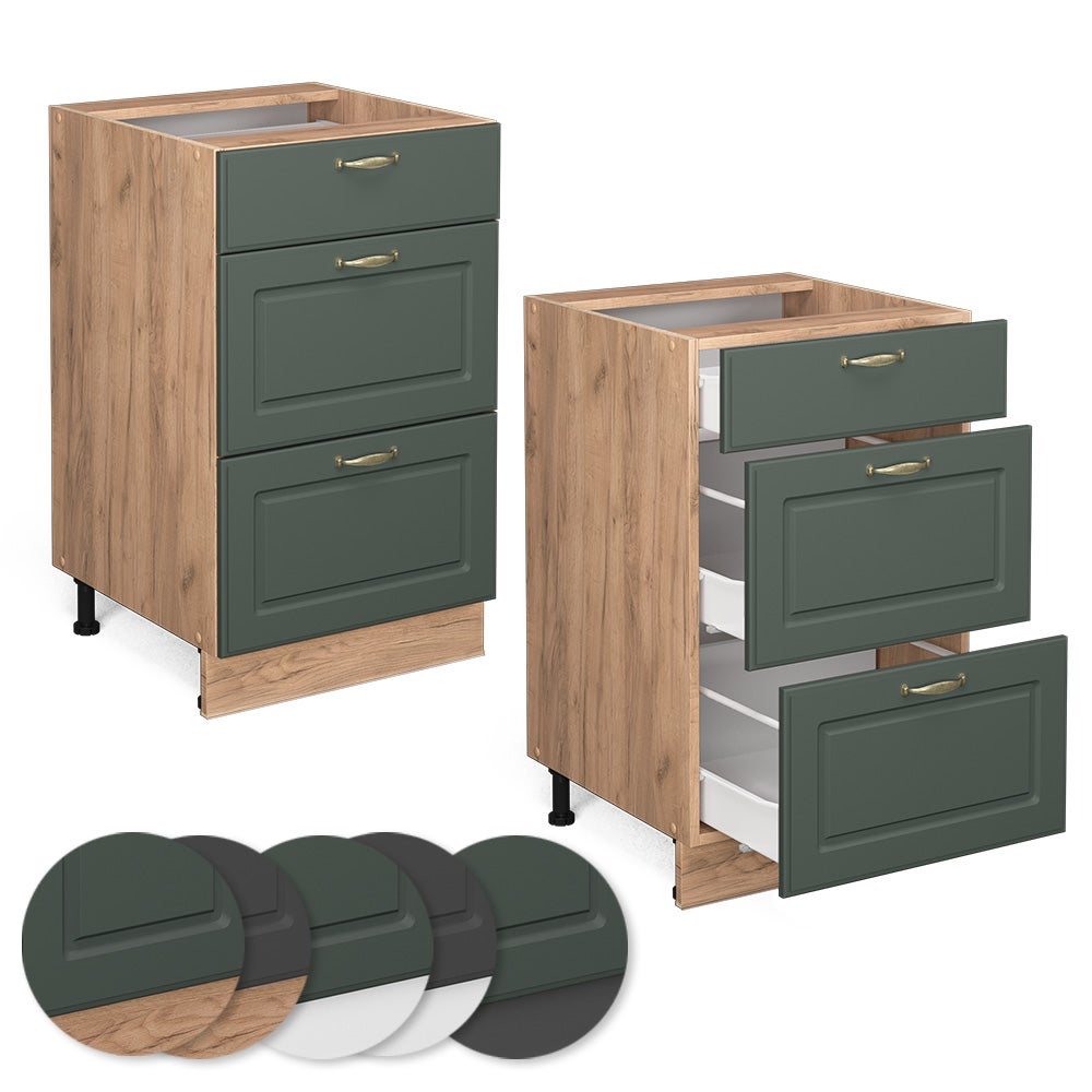 Vicco Meuble cuisine Fame-Line, Vert Or Campagne, 50cm sans PT - 5