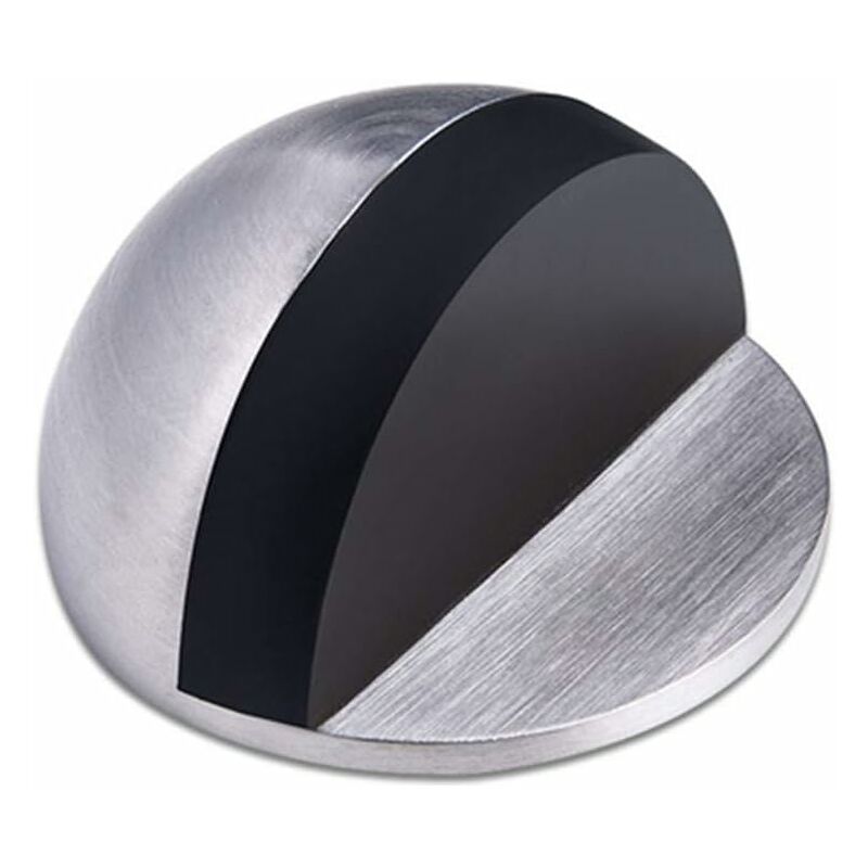 Butée de Porte,Arret de Porte en Acier Inoxydable,Butée de Porte Adhesive,Butoir Porte au Sol,Butée de Porte en Caoutchouc ,Demi Lune Bloc Porte - 2