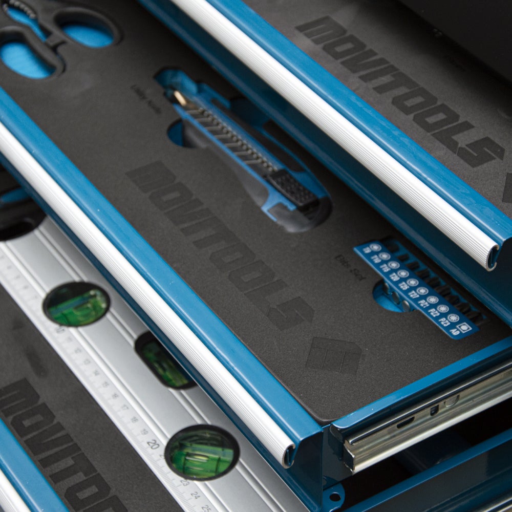 Servante d'atelier 3 tiroirs + espace de rangement + accessoires - Movitools - 5