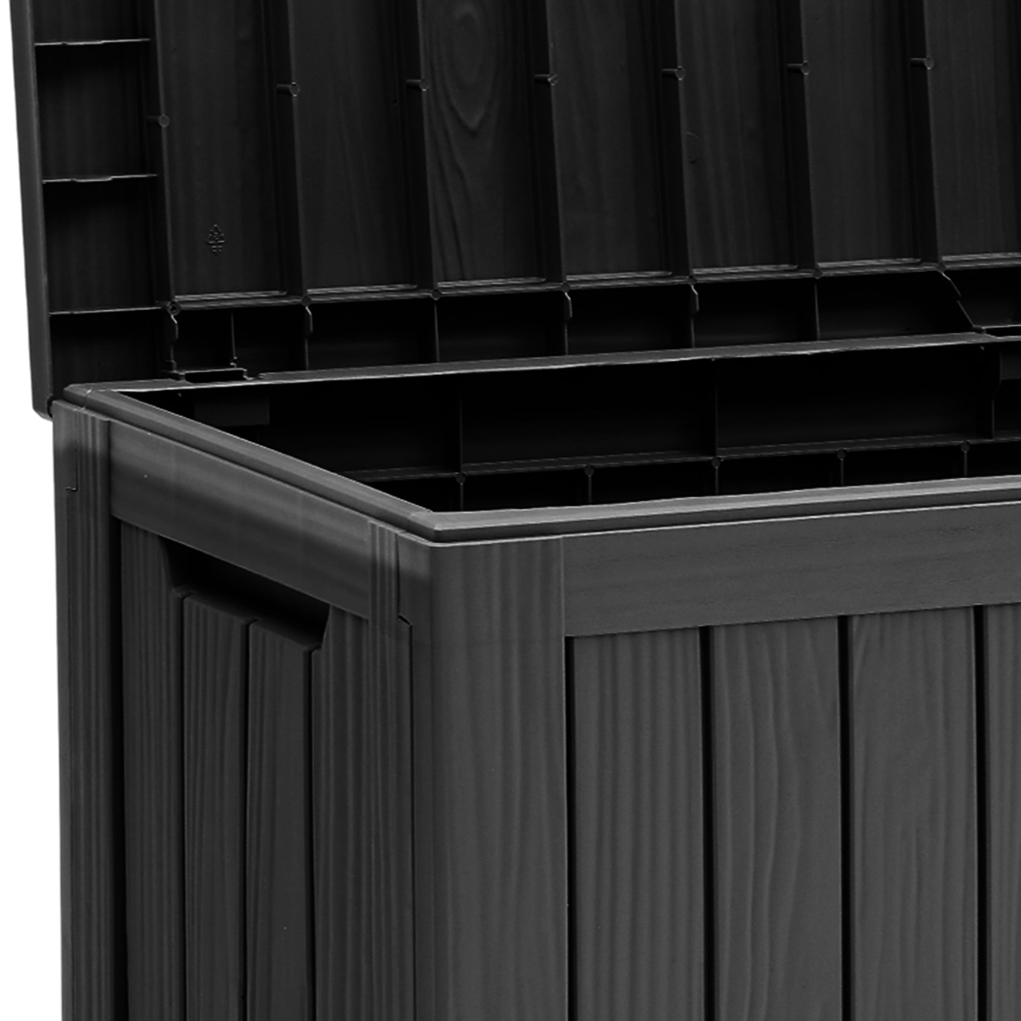 YITAHOME Caja de Almacenamiento Exterior con Ruedas-Caja de Cubierta de Plástico 270L-117 x 53.5 x 55 cm-Negro - 8