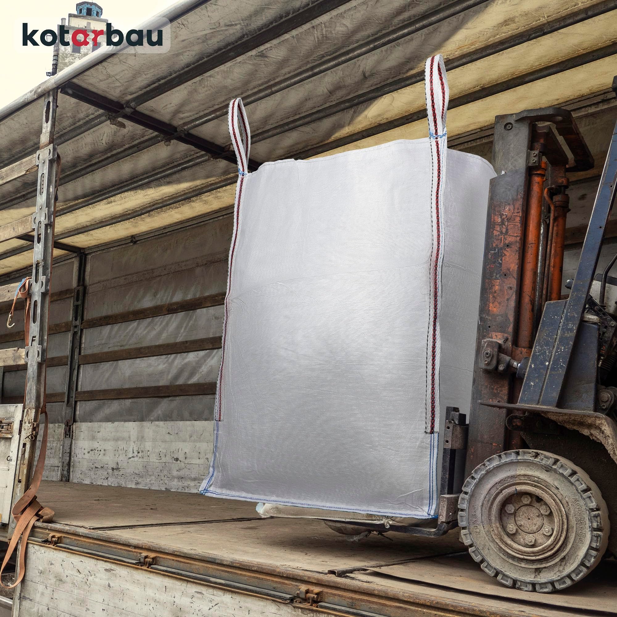Sac Big Bag Vide, Sac Gravat Chantier 90 x 90 x 120 cm 1000 kg 2 pieces - KOTARBAU - 2