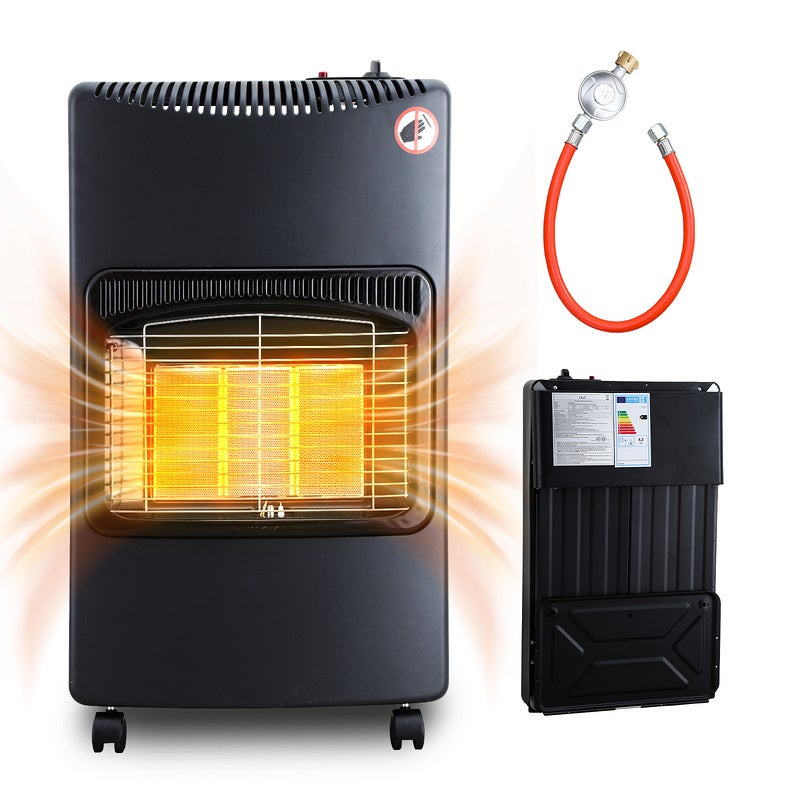 Chauffage à Gaz 4200W Prêt à L'emploi Livré Avec Tuyau Et Détendeur - Pliable - Brûleur Céramique Infrarouge - Bricolage