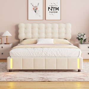 fortuna Lai Lit 140x200 Sommier LED et USB, Type-C, Lit Double, Lit Capitonné avec 3 Tiroirs, Tete de Lit avec Rangement, Lit 2 Personnes pour Adultes, Adolescents, Velours Gris (140x200 cm fortuna Lai Lit 140x200 Sommier LED et USB, Type-C, Lit Double, Lit Capitonné avec 3 Tiroirs, Tete de Lit avec Rangement, Lit 2 Personnes pour Adultes, Adolescents, Velours Gris (140x200 cm