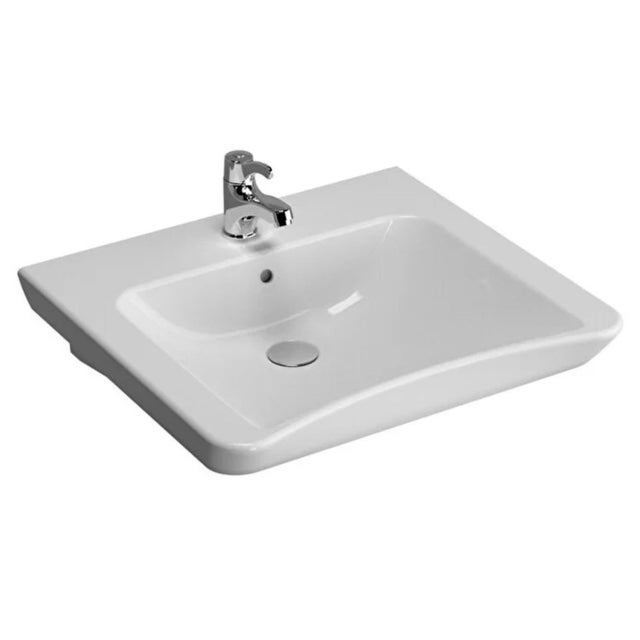 Lavabo PMR Vitra CONFORMA 60 cm céramique blanc mural trop plein