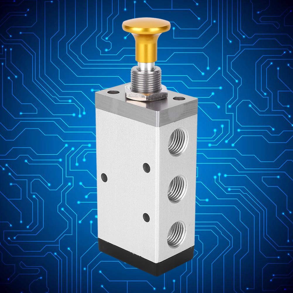 Vanue à Bouton Pneumatique 3 Voies - Alliage Aluminium, Filetage G1/4, JM-07 R