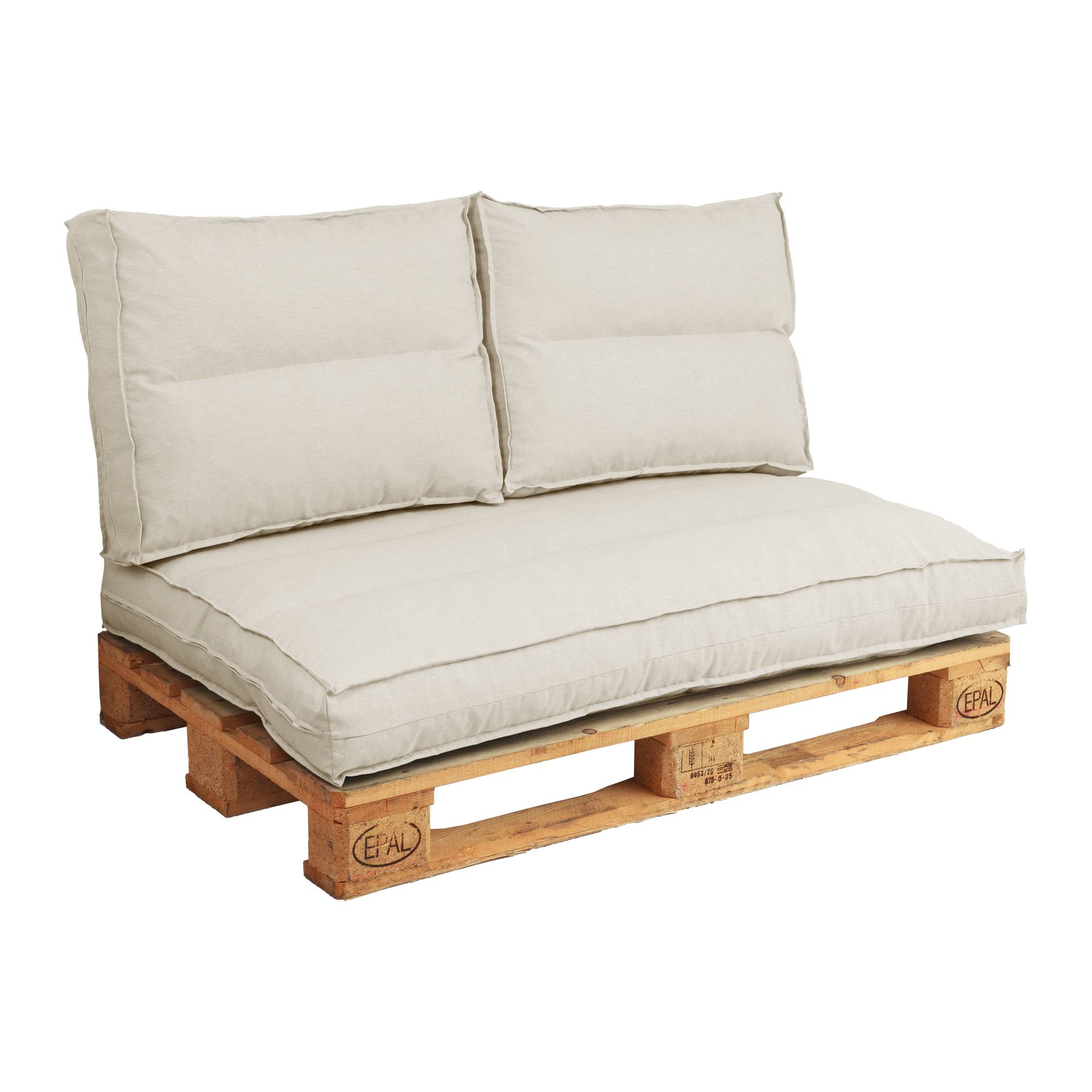 Dossier coussin palette recyclé Heva--Ecru - 4