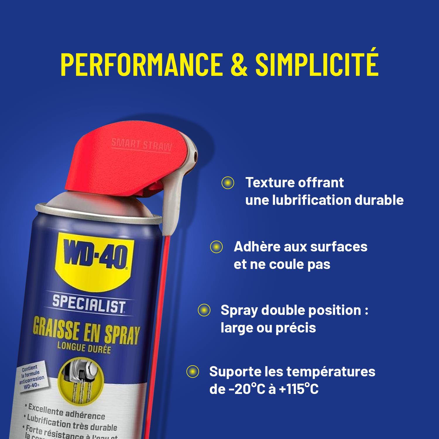 WD40 - Graisse en spray longue durée système professionnel - aérosol de 400ml - 33217 - 4