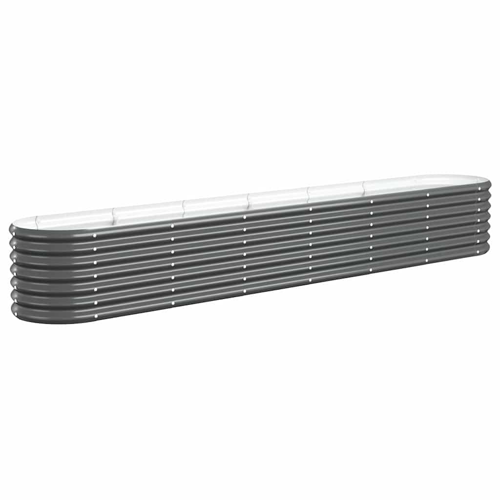 vidaXL Lit surélevé de jardin Acier galvanisé Anthracite - 2