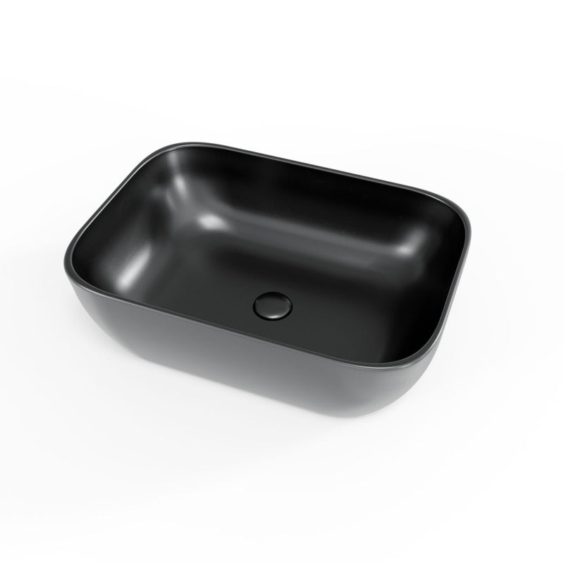 Vasque à poser 45,5 x 32,5 x 13,5 cm sans trop-plein noir mat Infinitio SAT (SATINF4532BKM) - 6