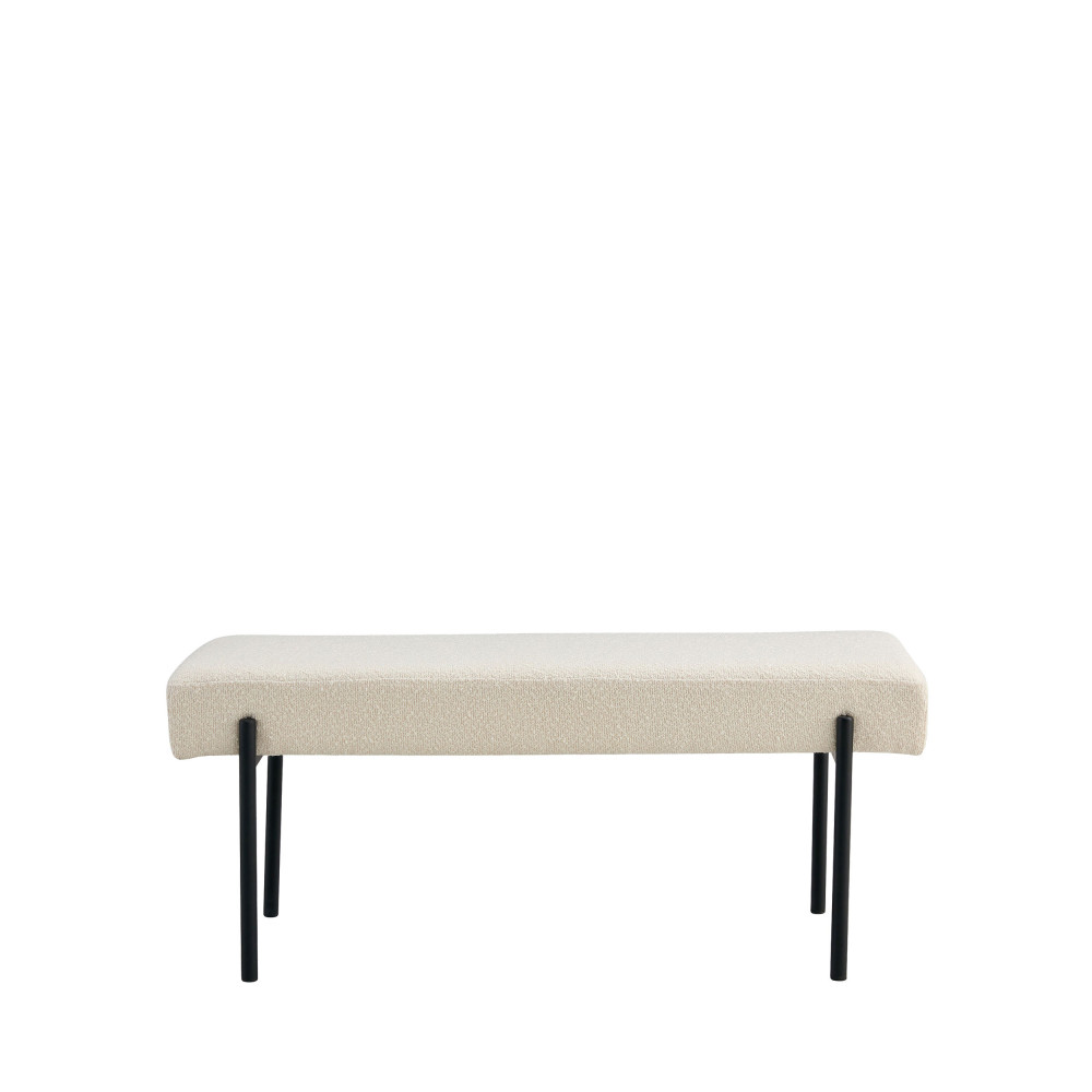 Swindon Ławka bouclé biały.