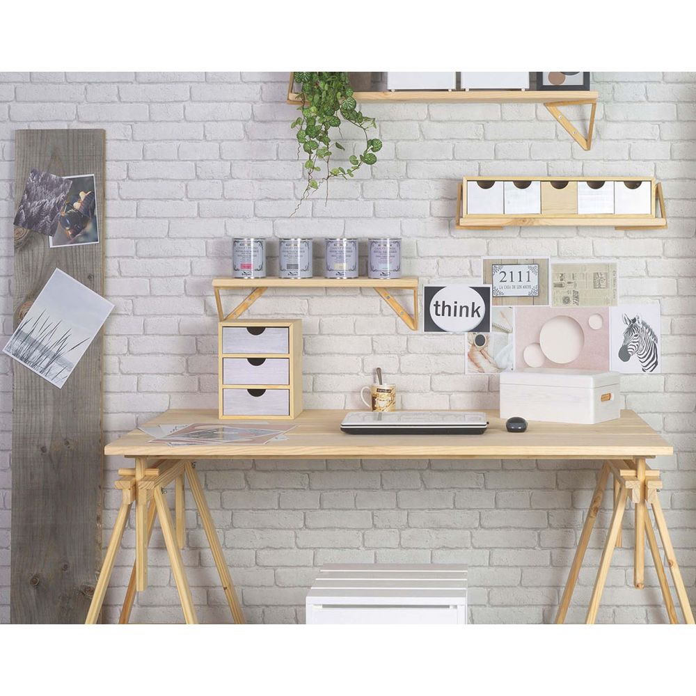 Commode portable en bois à 3 tiroirs cm 21x20 28h - 5