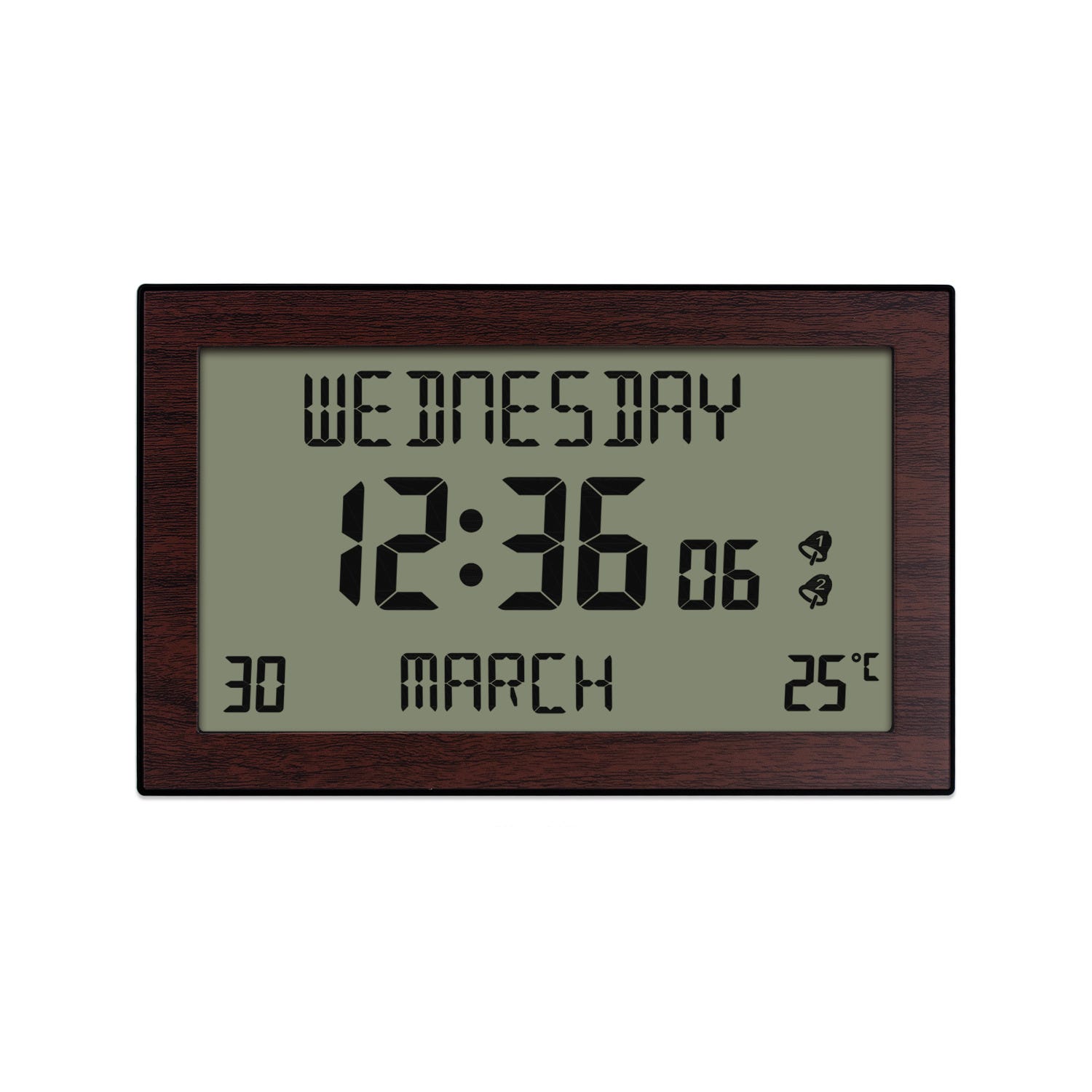 Horloge Murale Numérique Multifonction – Température, Date Et Jour, Grand écran LED, 16 Pouces