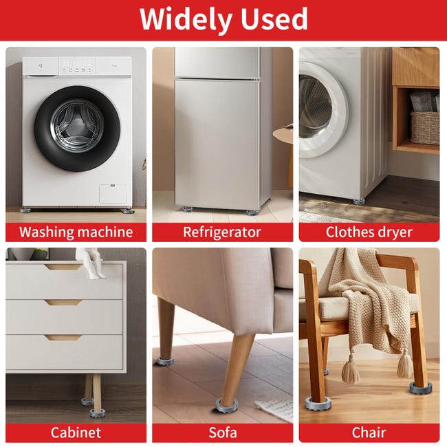 Piedini Regolabili Per Mobili - 8 Pezzi, Altezza 28-40mm, Antiscivolo, Per Tavoli E Armadi - Foto 12