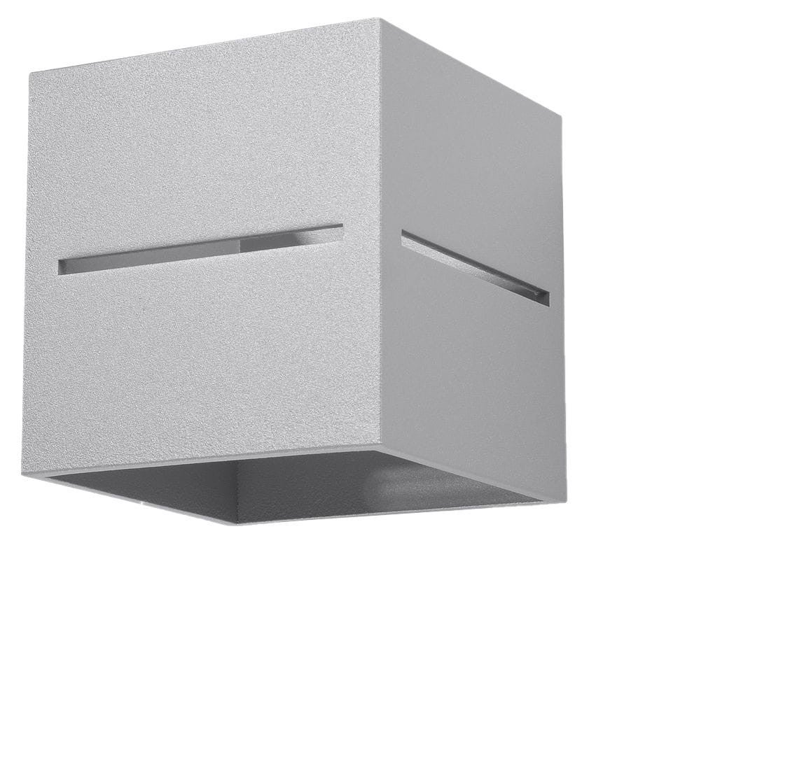 Kinkiet ścienny Lobo szary 1xG9x40W wym: 10 x 12 x 12 cm aluminium IP20 Sollux Lighting
