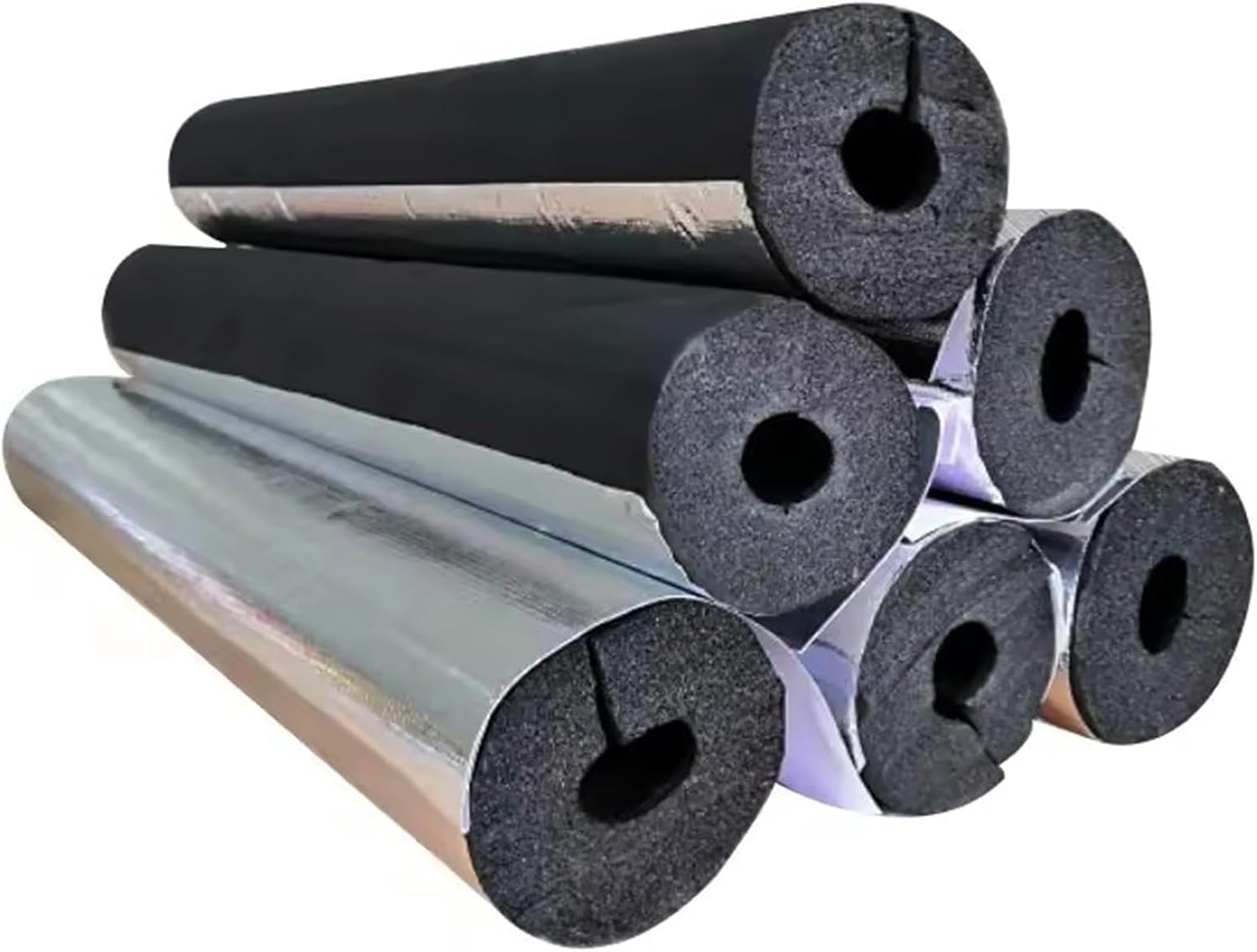 Wata izolacyjna do rur, średnica wewnętrzna 43 mm * grubość ścianki 30 mm, 0,95 m, do 6 rur wodociągowych, zagęszczony materiał izolacyjny przeciwzama