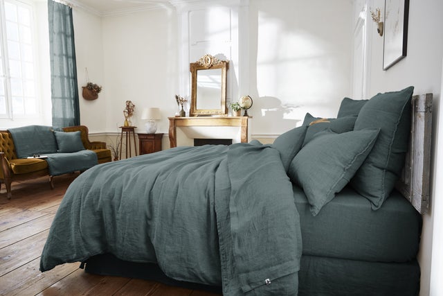 Drap plat 240 x 300 cm – Lin lavé Français - SOLINE Adoise