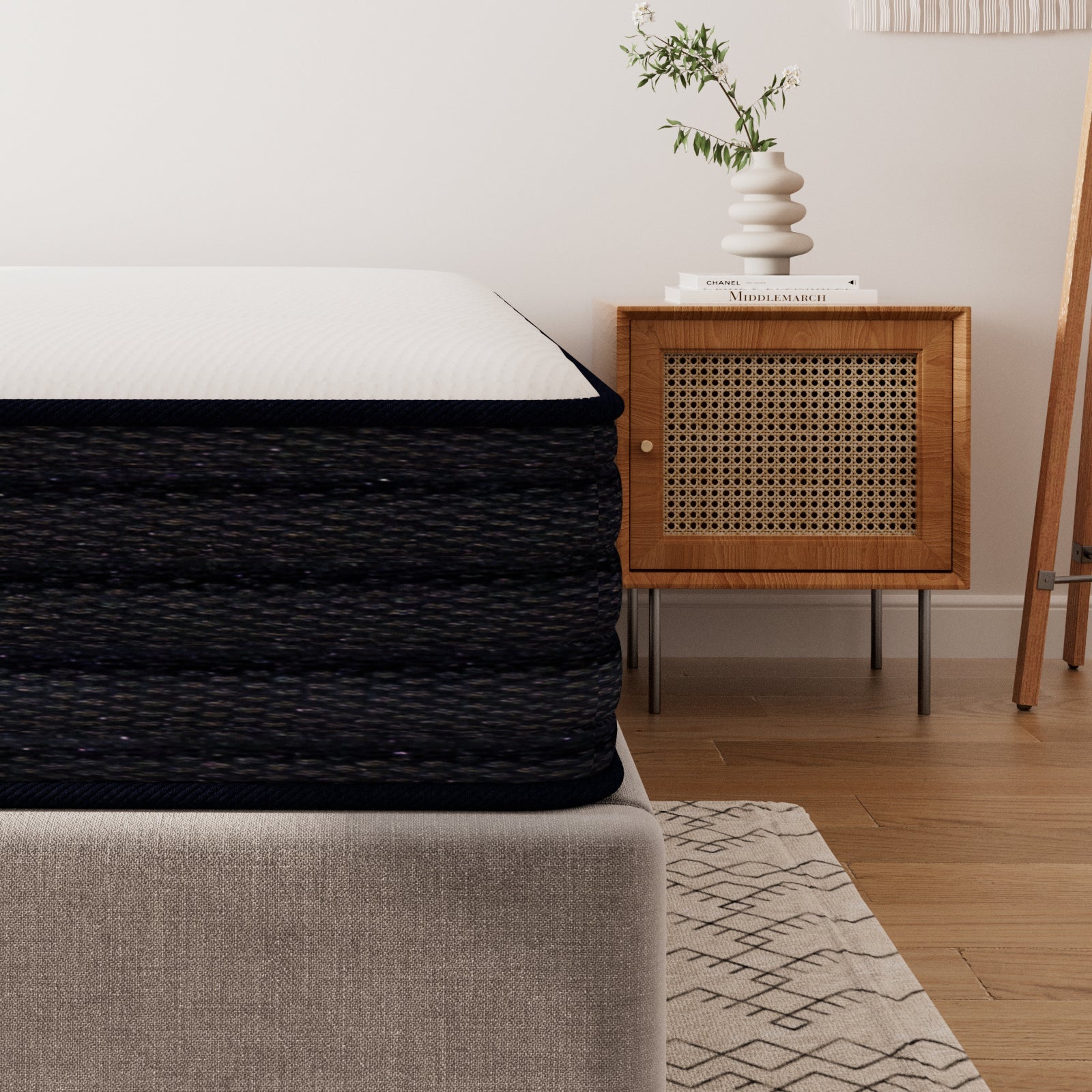 TEENO Ensemble Matelas à ressorts + Sommier avec lattes larges 140x190cm, Epaisseur du Matelas 22cm - 3