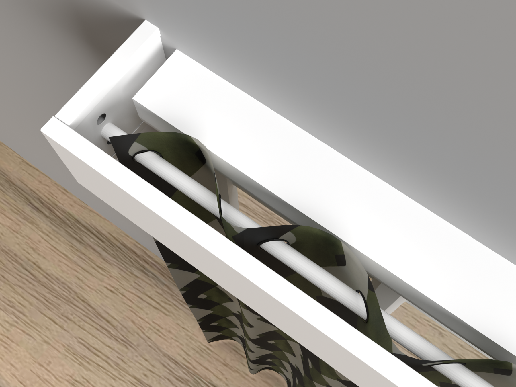 Cache coffre volet roulant 140 cm ATOLE - Blanc RAL9010 - 5