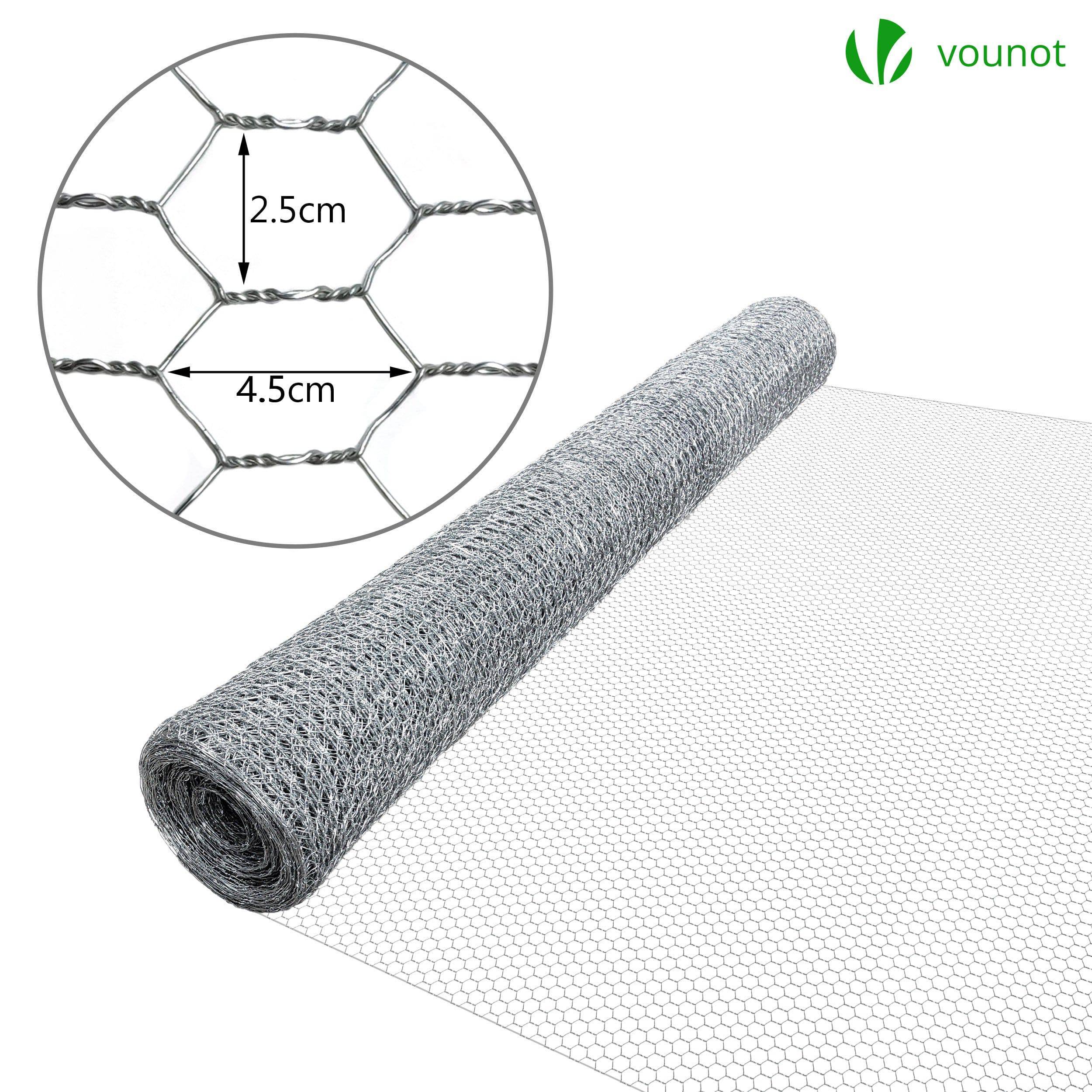 Grillage acier galvanisé - Maille 25mm - 1x25M - Filet de clôture pour poulailler - VOUNOT® - 2