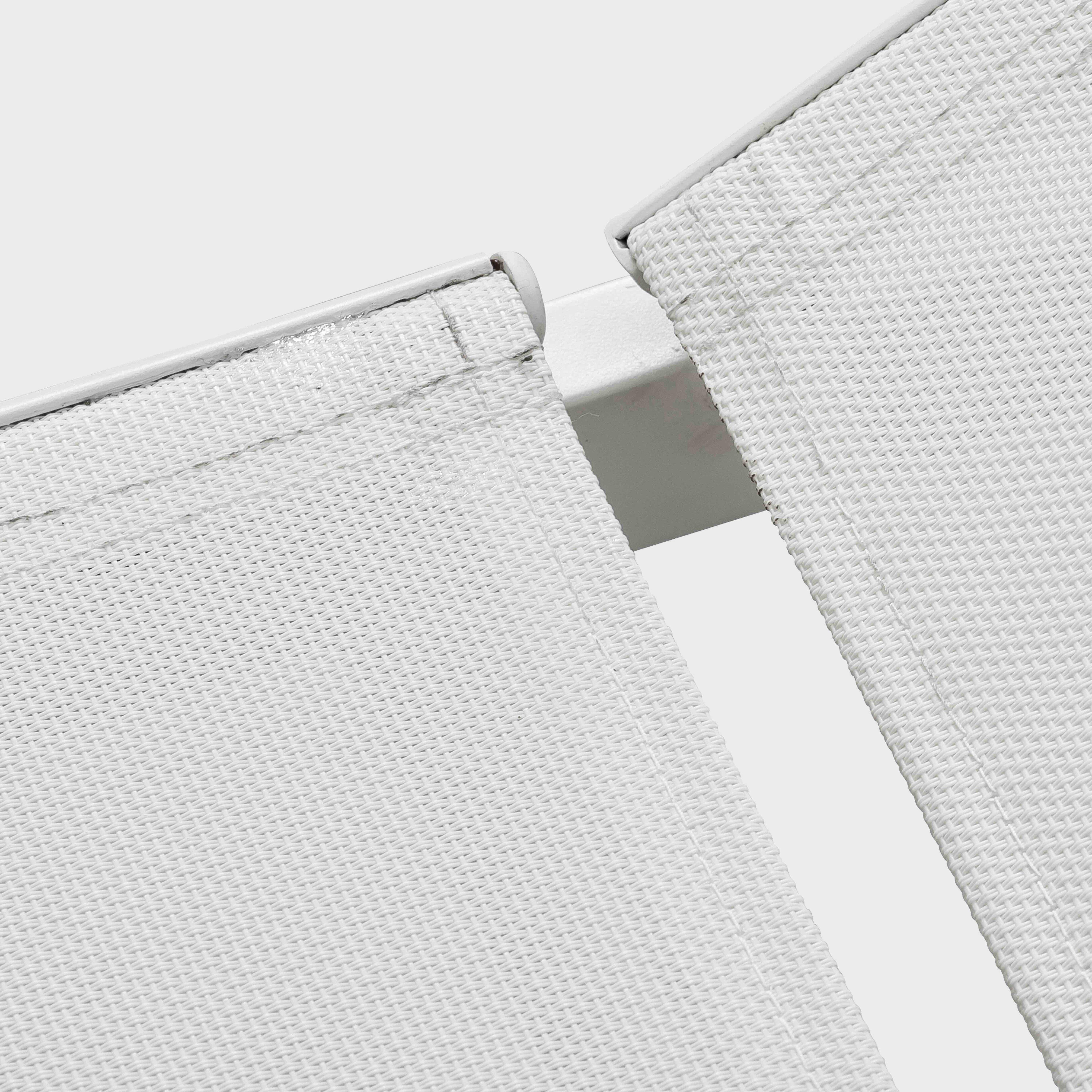 Lot de 2 bains de soleil en acier blanc - 7