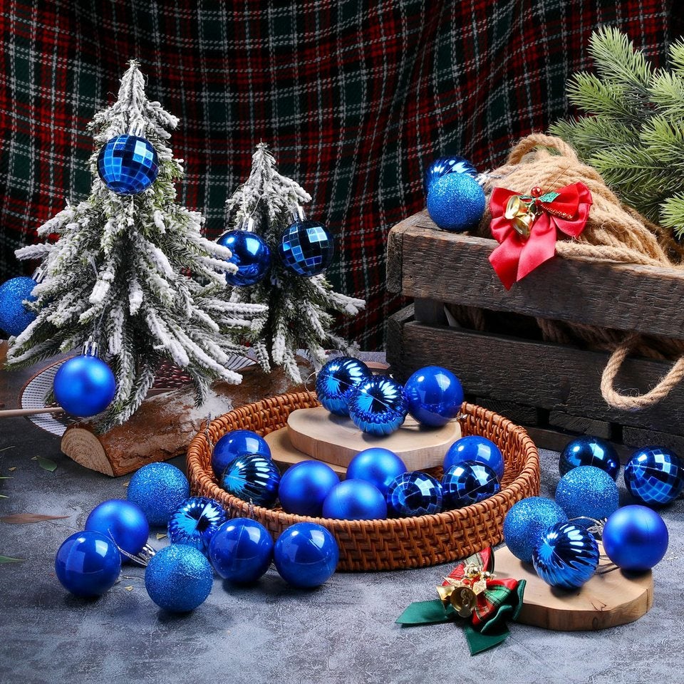 Conjunto de 36 enfeites para árvores de Natal, Conjunto de bolas de Natal, Pingentes para árvores de Natal, Presente de Natal, Decorações de Natal - 6