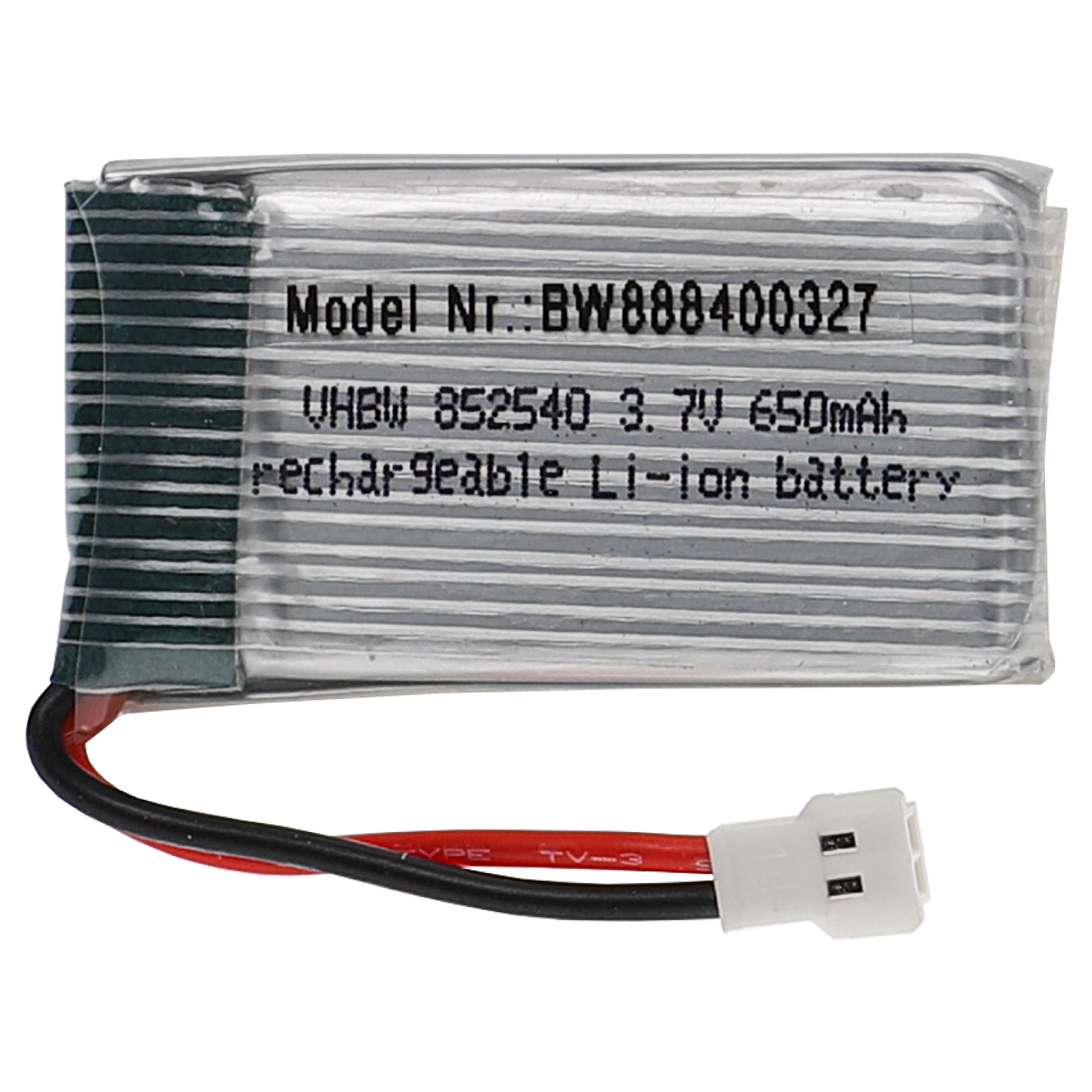 Vhbw – Batterie Li-polymère 3,7V 150mAh – Connecteur XH 2.54 2P – Pour RC, Avions, Hélicoptères – 25x17x8 Mm