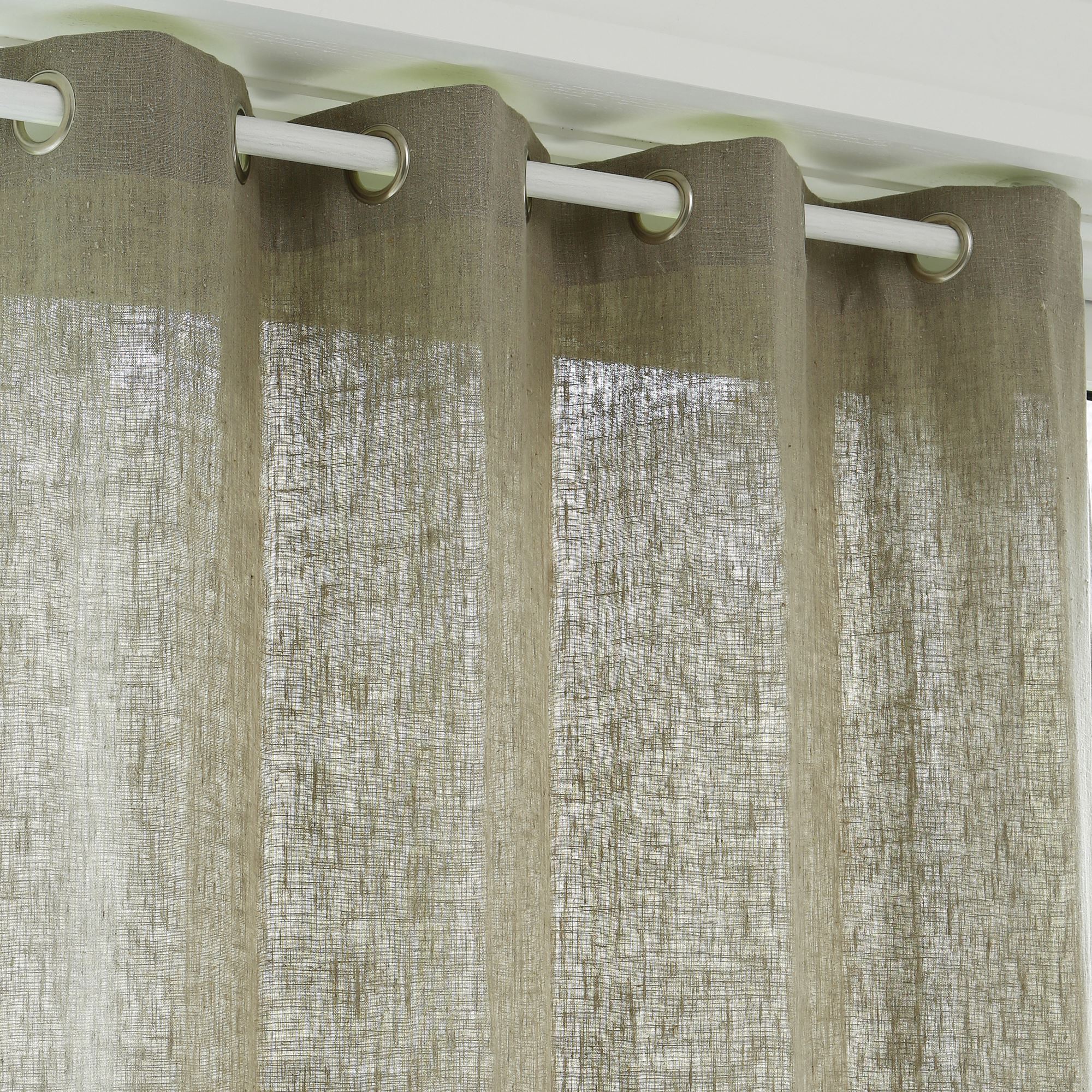 Rideau LIN LAVÉ 135x180 beige en lin - 2