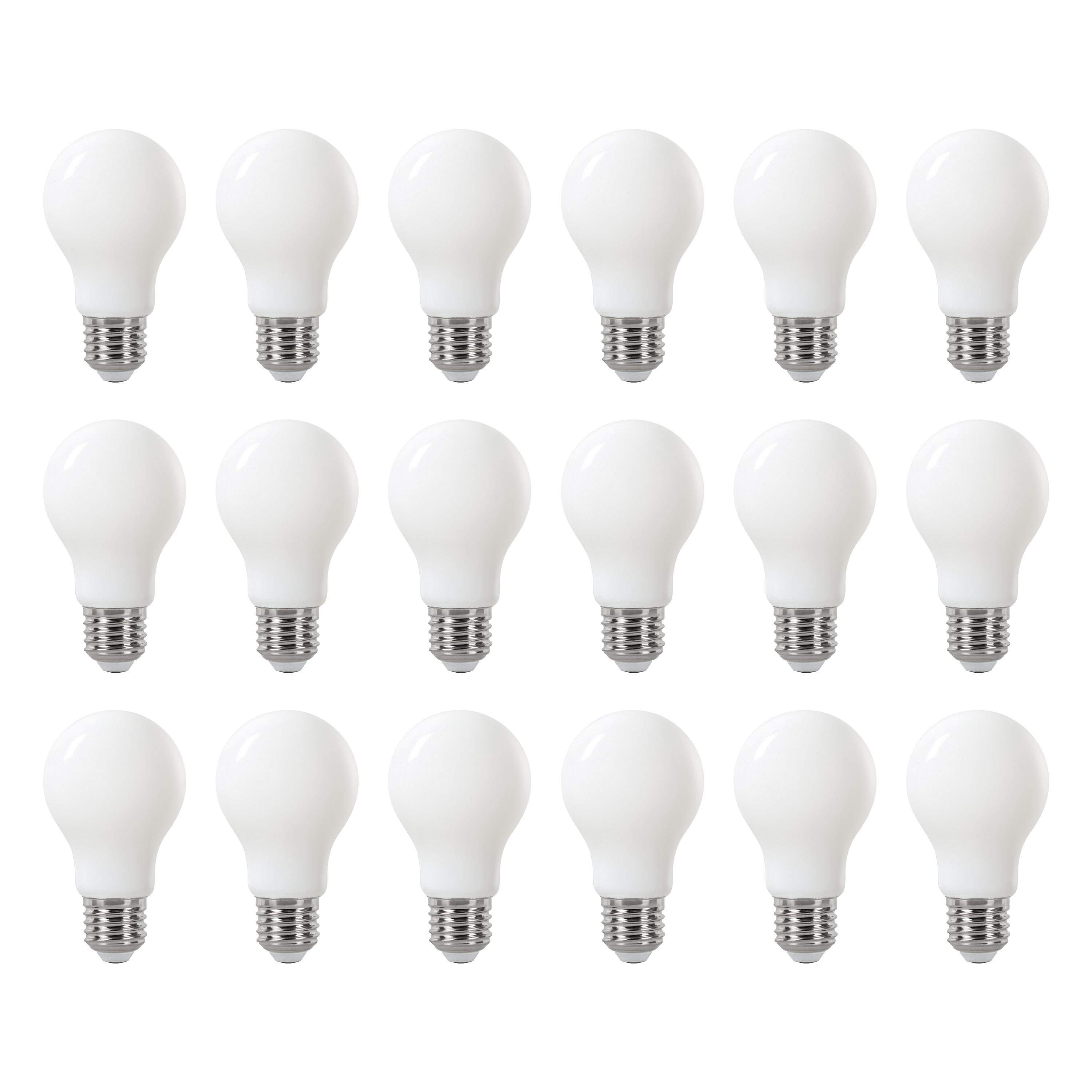 LEXMAN - Lot de 18 Ampoules LED opaques - E27 - 1521LM - 11,2W équivalent 100W - Ø 60 mm - 4000K - Blanc naturel - 6