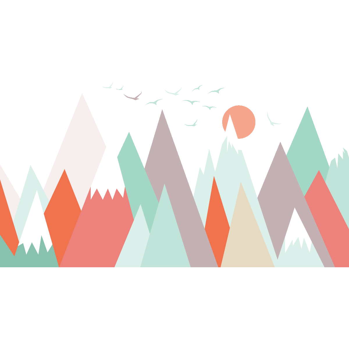 Adesivo bambino di montagna scandinavo melanika - Sticker adesivo - adesivi murali - 100x150cm - 2