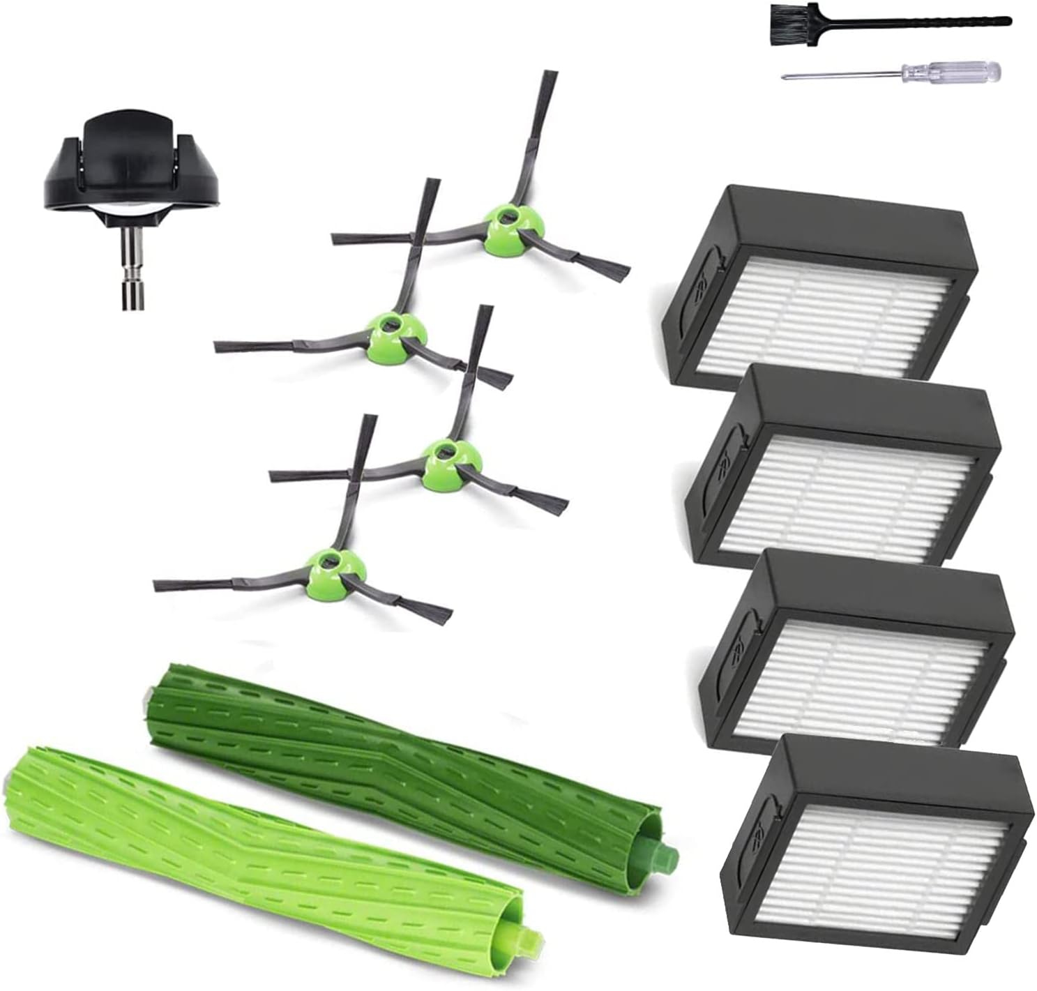 Akcesoria do robota odkurzającego - Kompatybilne z iRobot Roomba J7 i7 i6 i3 i4 i2 i5 i8 i1+/Plus e5 e6 seria IEJ - zestaw 12 elementów