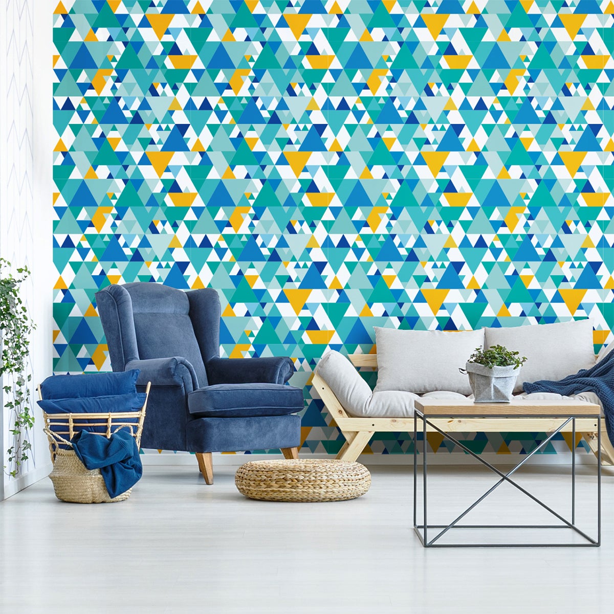 Adesivo carta da parati scandinava Ystad - Sticker adesivo - adesivi murali - 40x40cm - 3