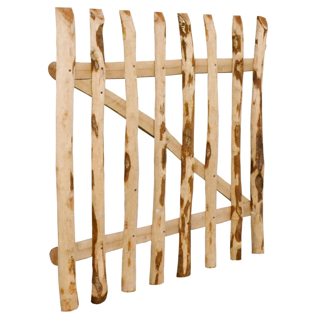 Porte de jardin | Portail de jardin | Portillon simple de clôture Bois de noisetier 100x90 cm CFW78680 - 3