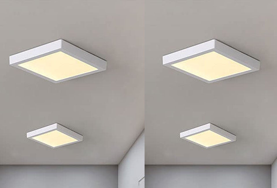Lot De 4 Plafonniers LED Ultra-Fins 20 Cm | 15W | 4500K Blanc Neutre | Encastrés | Pour Cuisine, Salon, Couloir