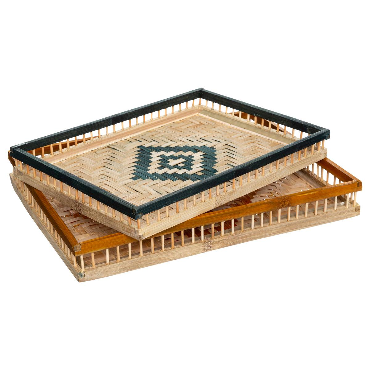 Plateaux Feel Atmosphera - Set De 2 En Métal Doré Et Miroir - Diamètre 30 Cm Et 20 Cm - 5