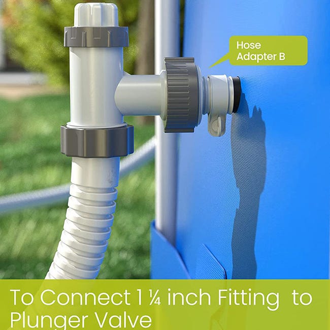 Adaptateur de type B pour piscine (3 pièces, 32 mm et 38 mm), adaptateur de tuyau pour piscines INTEX, adaptateur de tuyau de rechange pour pompes et - 4