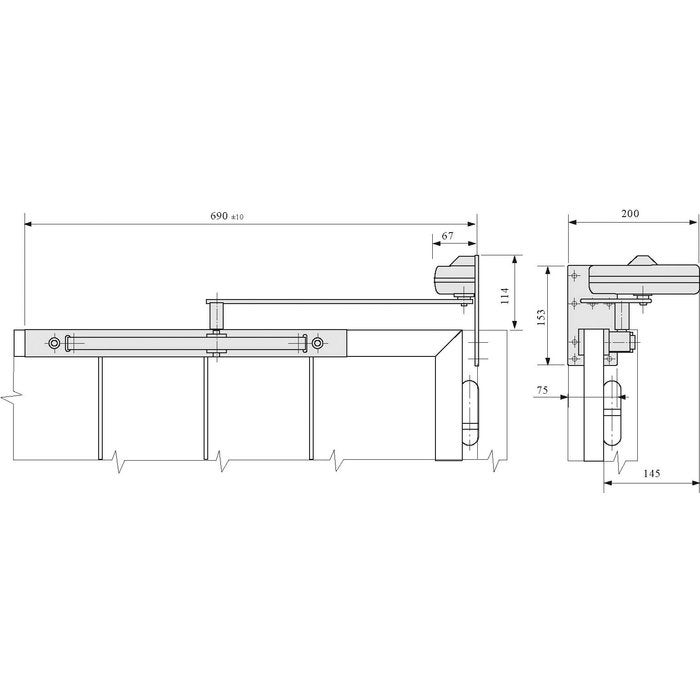 Ferme-porte aérodynamique noir DC620G Assa Abloy - 2