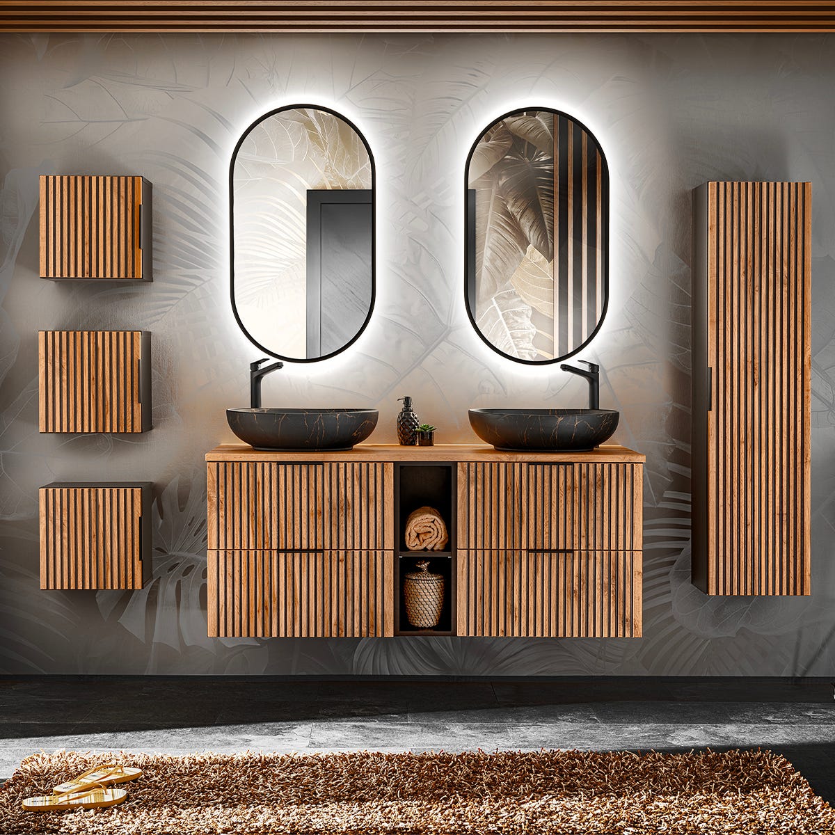 Meuble de salle de bain avec double vasque 150 cm - Comparer les prix Meuble de salle de bain avec double vasque 150 cm - Comparer les prix