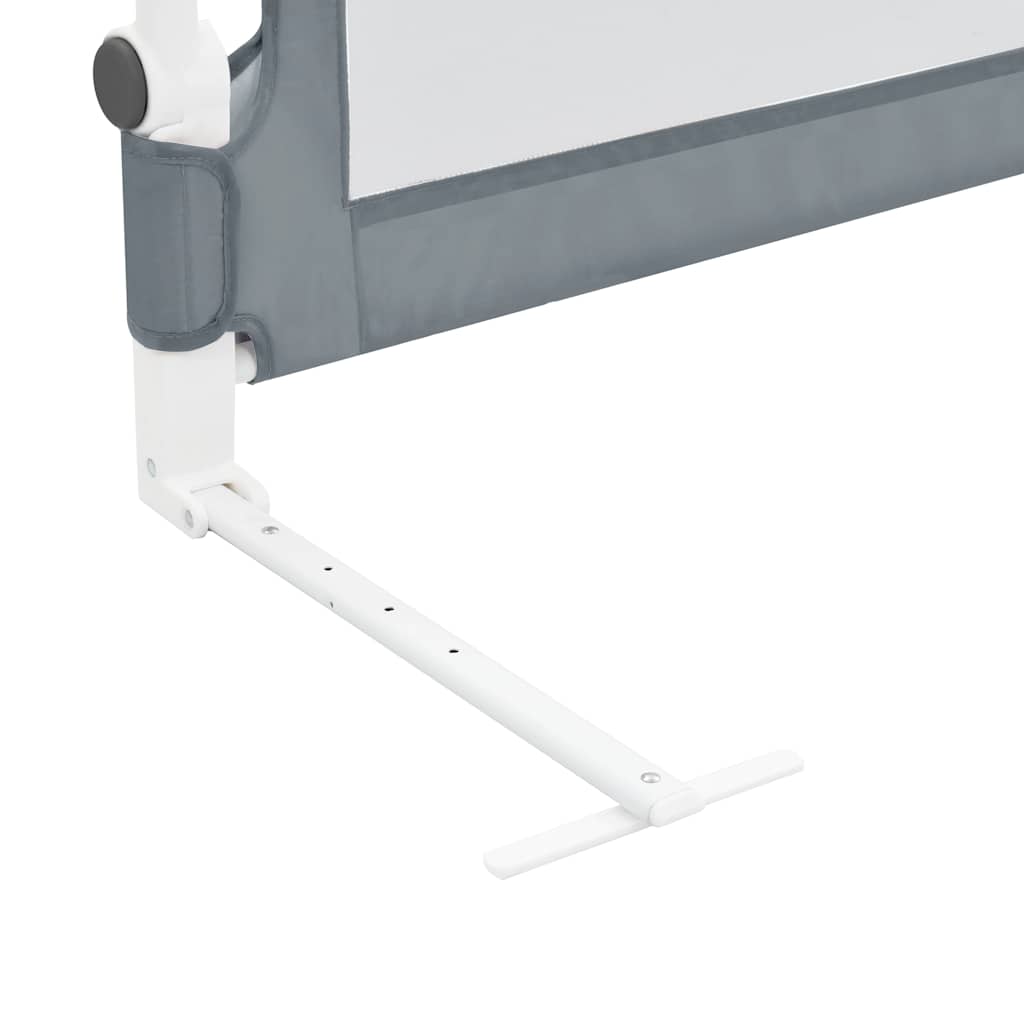 Barra de segurança p/ cama infantil 120x42cm poliéster cinzento vidaXL - 7