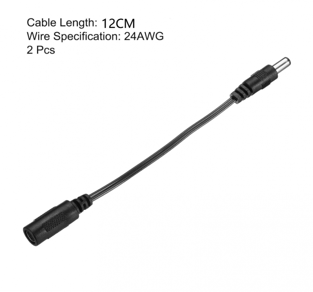 Cavo Splitter Alimentazione DC 1 Femmina A 2 O 4 Maschi 5.5x2.1 Mm Per CCTV, LED E Monitor Auto