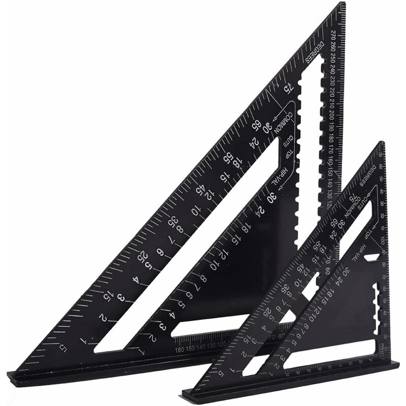 Equerre 2 pièces en alliage d'aluminium haute précision, règle ...