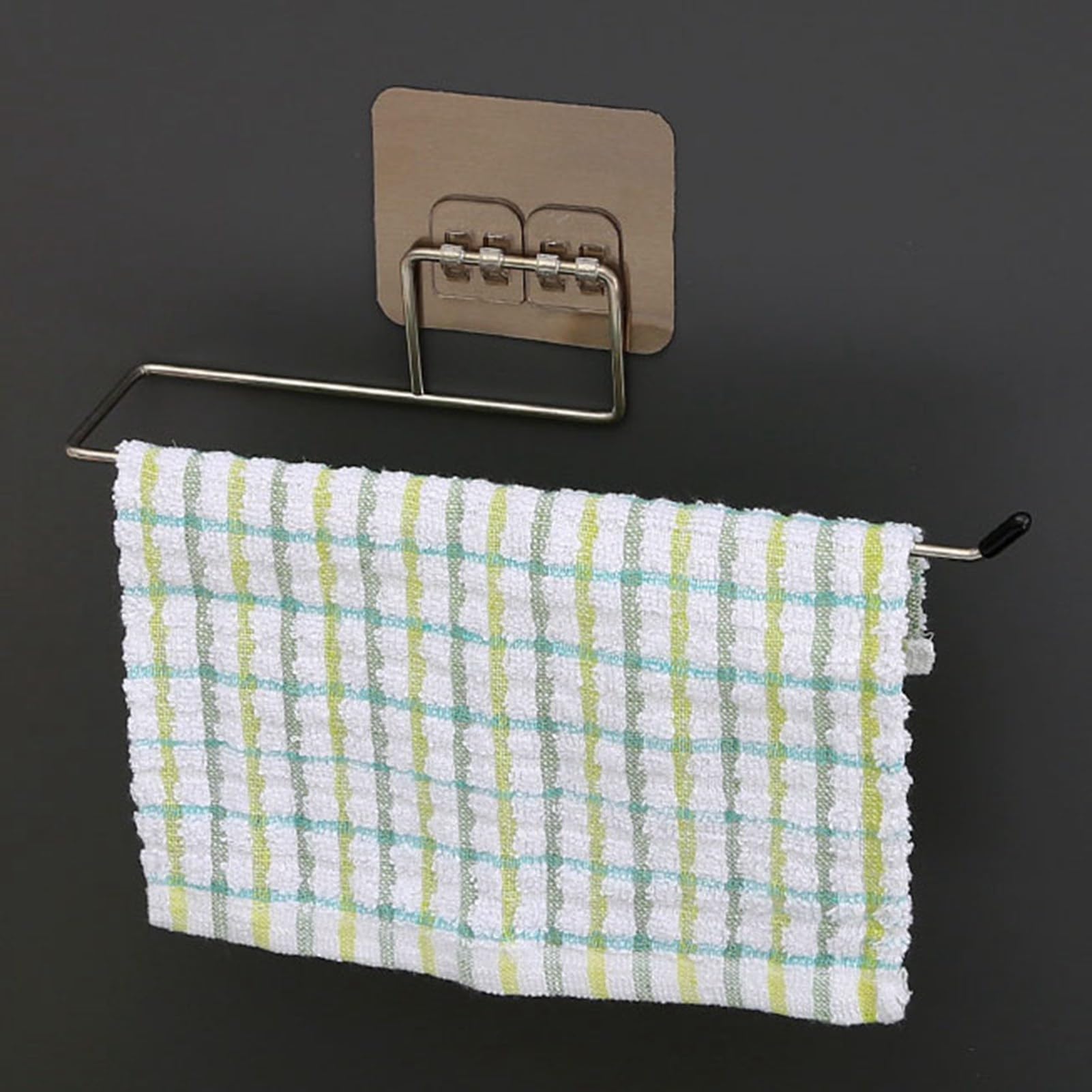 Ścienny wieszak na ręczniki do zawieszenia, uchwyt na ręczniki jednorazowe, drążek na ręczniki papierowe ze stali nierdzewnej do kuchni i łazienki
