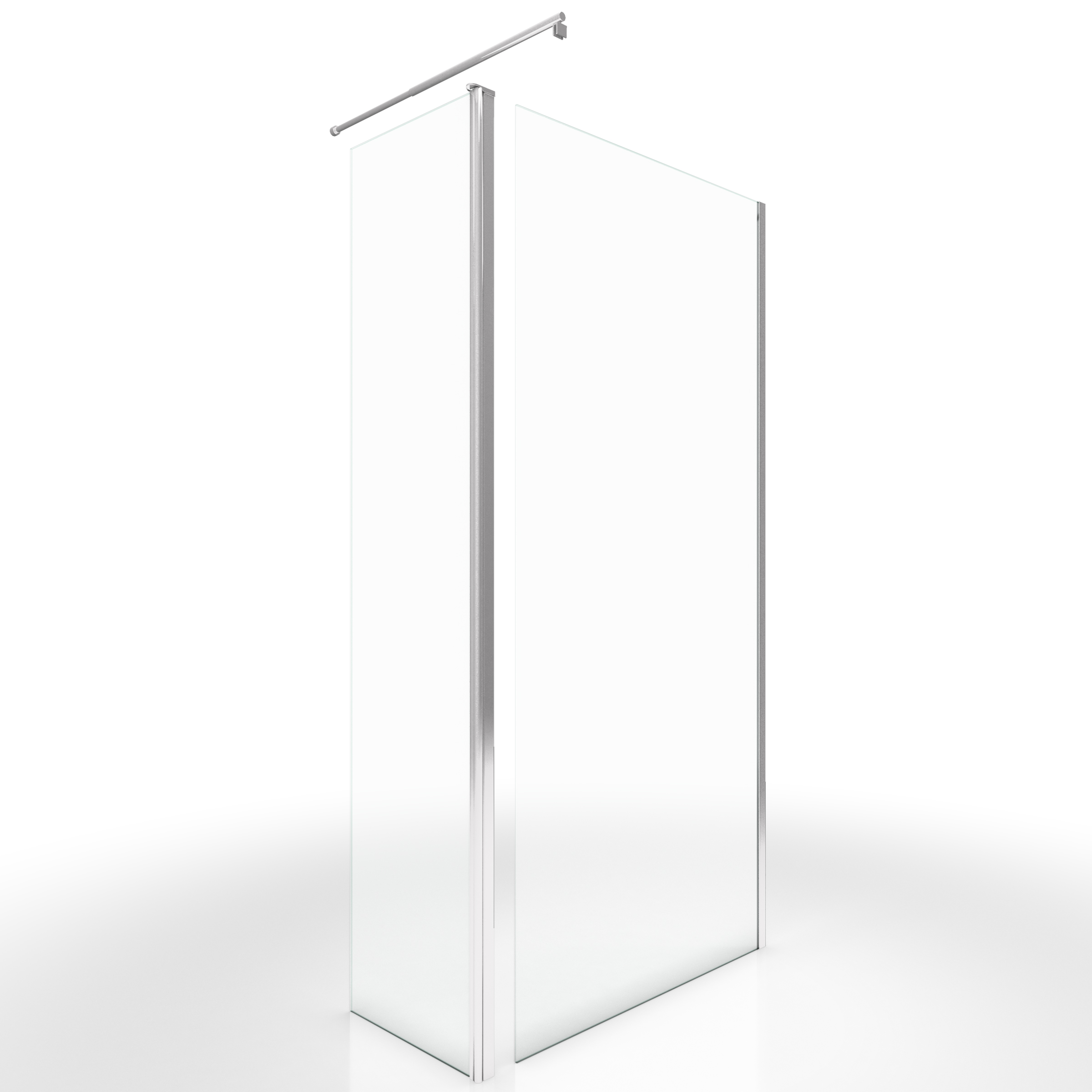 Mampara 90+40x200 transparente + Deflector + Perfil + Barra - 3