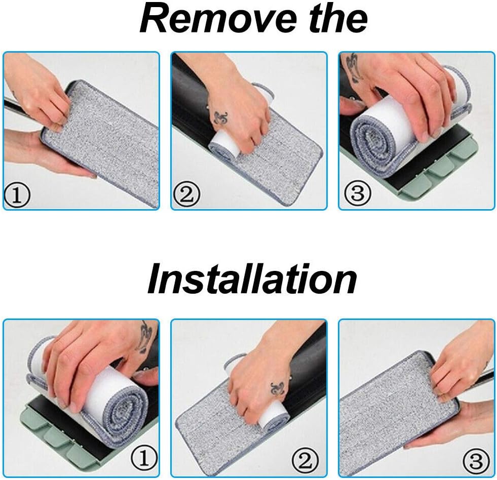 Este kit de limpieza de repuesto de 7 piezas es apto para escobas y fregonas. Fabricado en microfibra, es ideal para parquet, mármol y suelos de bald - 4